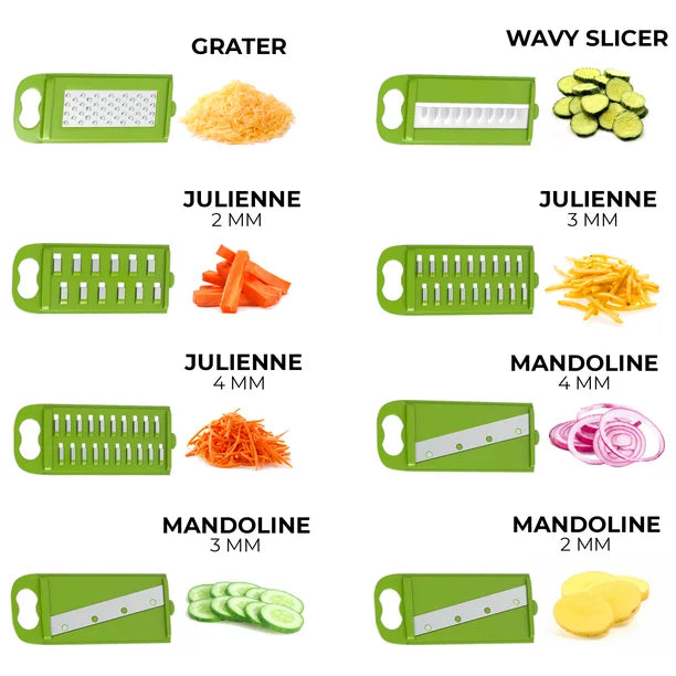 Zekpro Mandoline Slicer, Premium Vegetable Chopper Beside 8 Interchangeable Blades