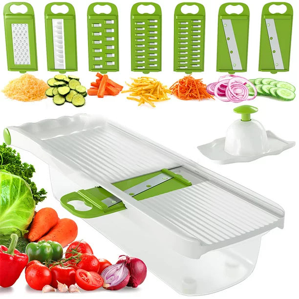 Zekpro Mandoline Slicer, Premium Vegetable Chopper Beside 8 Interchangeable Blades