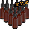 Essential Oil Roller Bottles - Round Boston Empty Refillable Amber Bottle with Glass Dropper for Liquid Aromatherapy Fragrance Lot - (1/3 oz) 10ml Oil Roller Bottles Bargz Perfume 12 Pack 