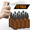 Amber Spray Bottles With Dust Caps and Fine Mist Sprayers [2 Oz]