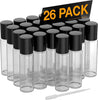 26 Pack Essential Oil Roller Bottles [FREE Plastic Pippette] 10ml Refillable Glass Ball Roller Bottles For Fragrance Perfume Essential Oil - Best Empty Perfume and Essential Oil Bottle Clear Color Oil BargzOils 