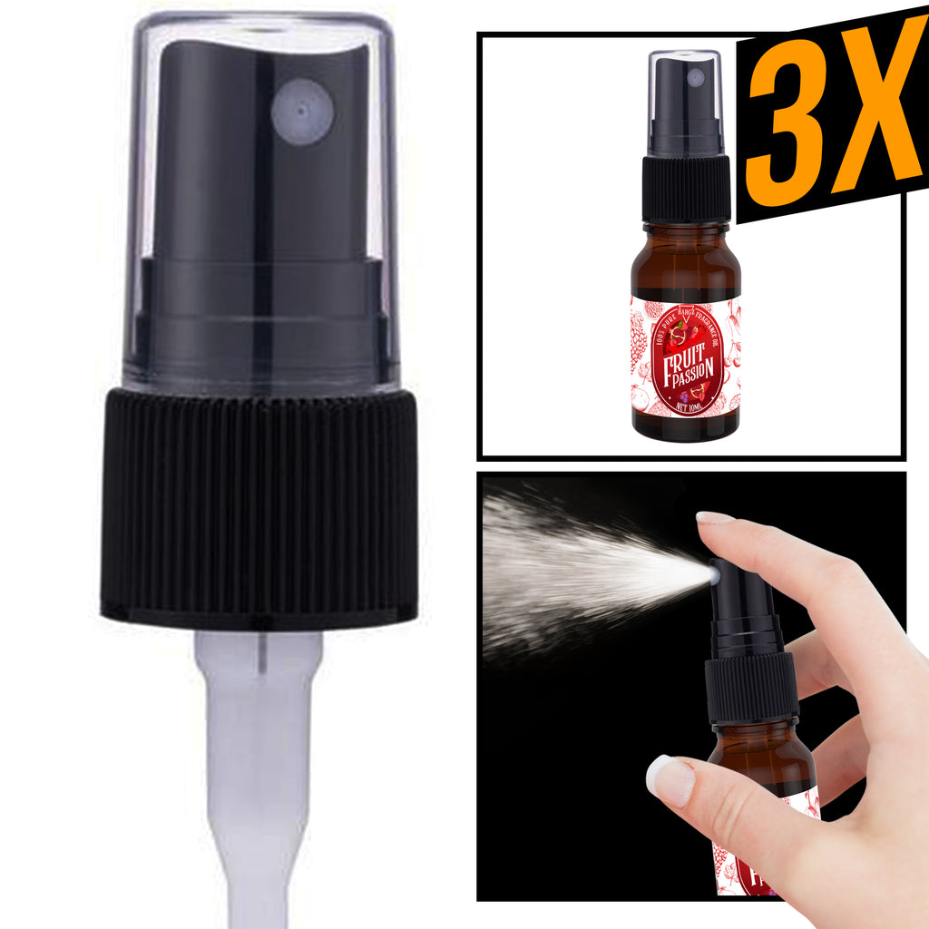 3-pack Black Pump Spray Cap